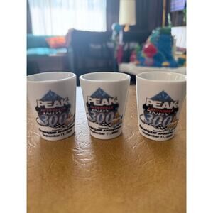 Lot of 3 PEAK Antifreeze Indy 300 Shot Glasses 2005 Chicagoland Speedway Racing